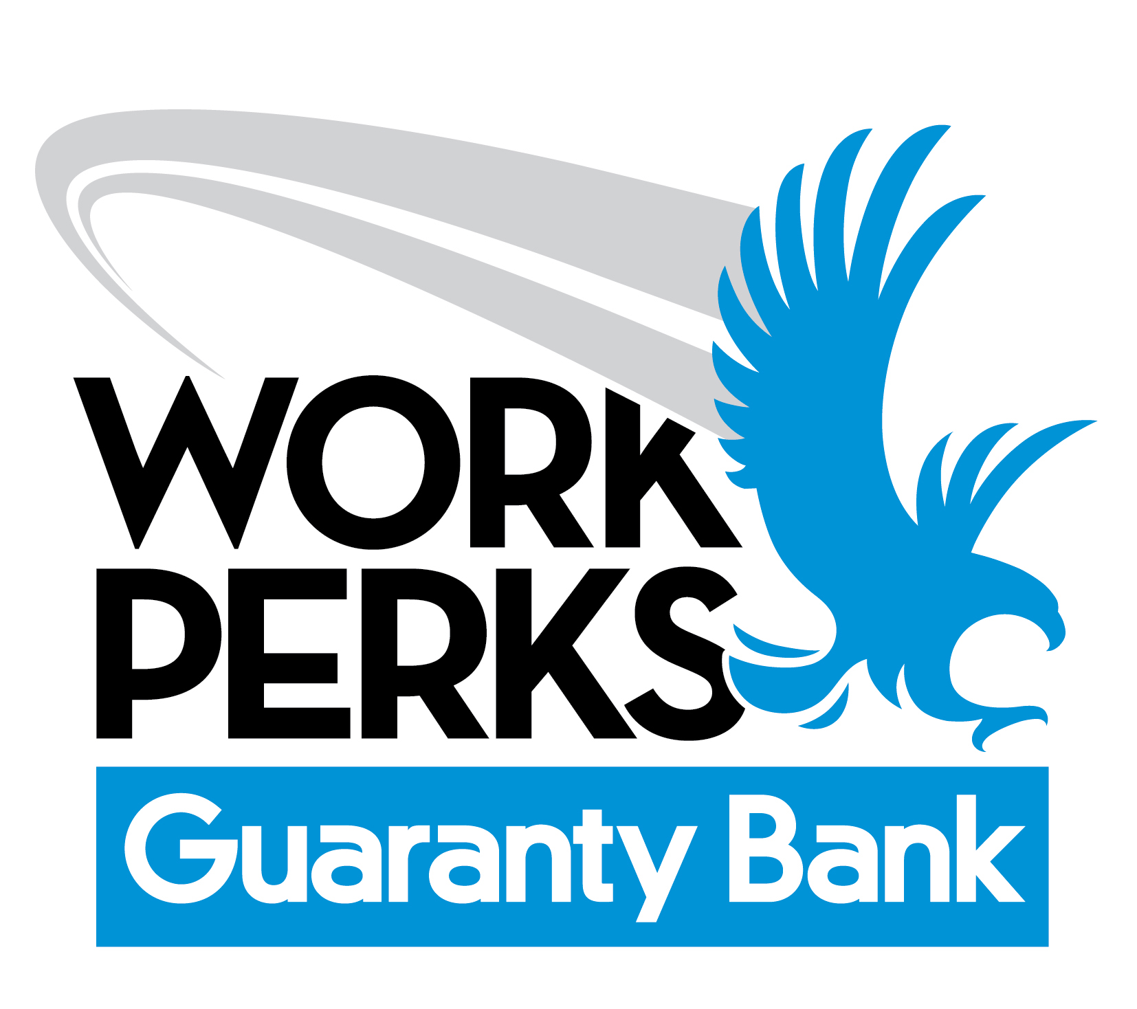 Work perks logo blue